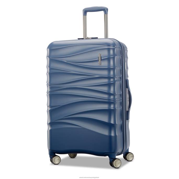 American Tourister azul ardósia cascata hardside 24'' spinner bagagem TRV46105