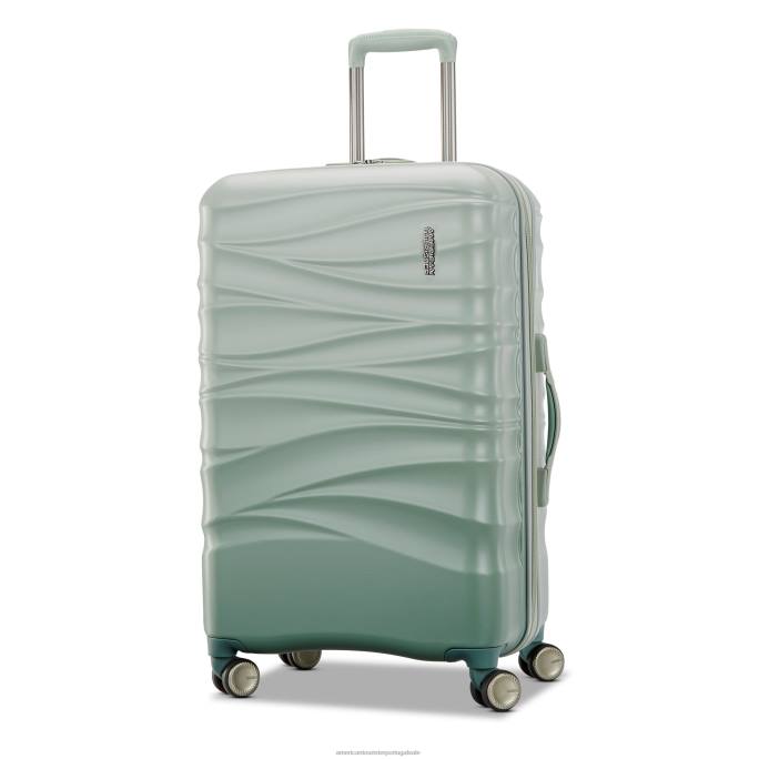 American Tourister verde sábio cascata hardside 24'' spinner bagagem TRV46103